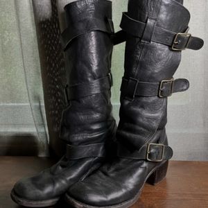 Fiorentini + Baker Women's Eternity Black Leather Boots Size 40